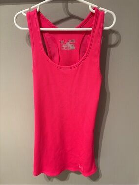 Under Armour Pink Ribbed Performance Tank Top